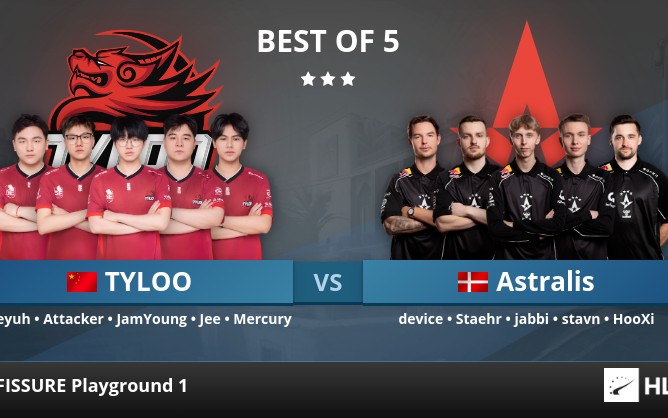 TYLOO и Astralis сразятся за исторический прорыв в гранд-финале FISSURE Playground 1