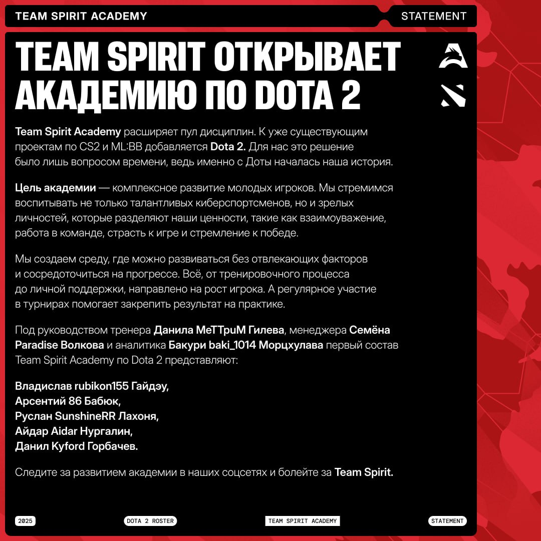 Источник: ТГ-канал Team Spirit